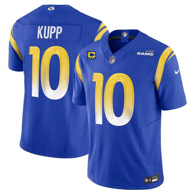 Men & Women & Youth Los Angeles Rams #10 Cooper Kupp Royal 2024 F.U.S.E With 4-Star C Patch Vapor Limited Stitched Jersey